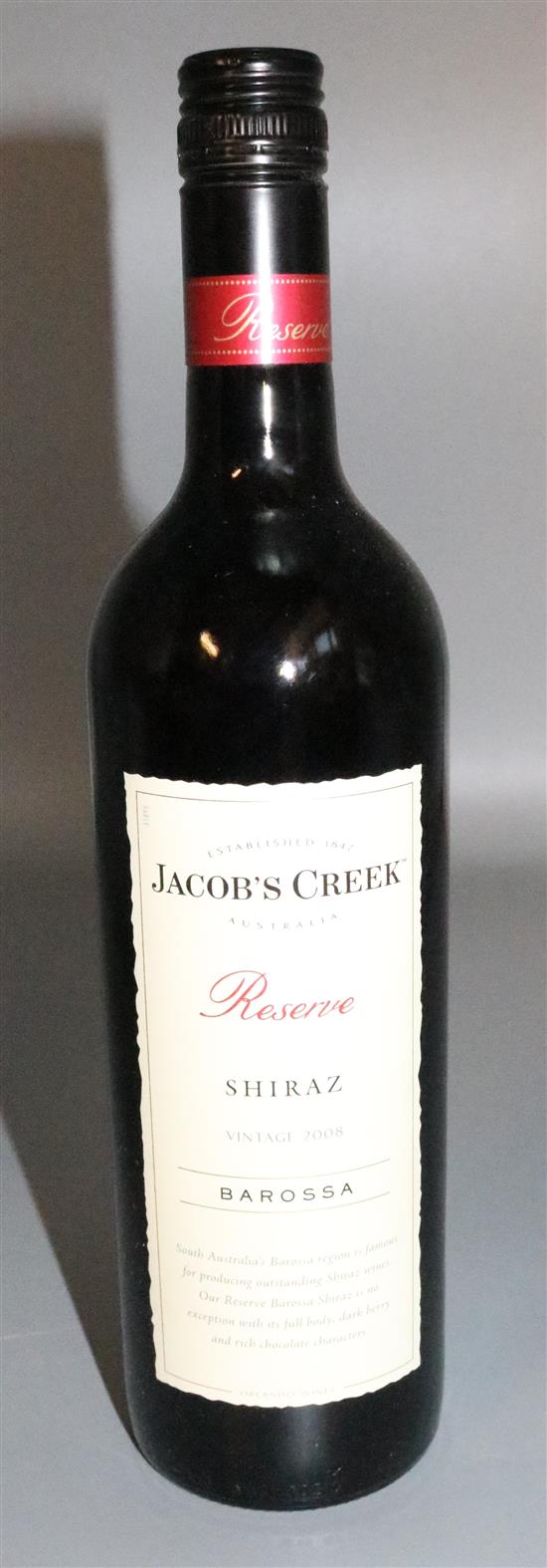 9  x Barossa reserve shiraz, 2008